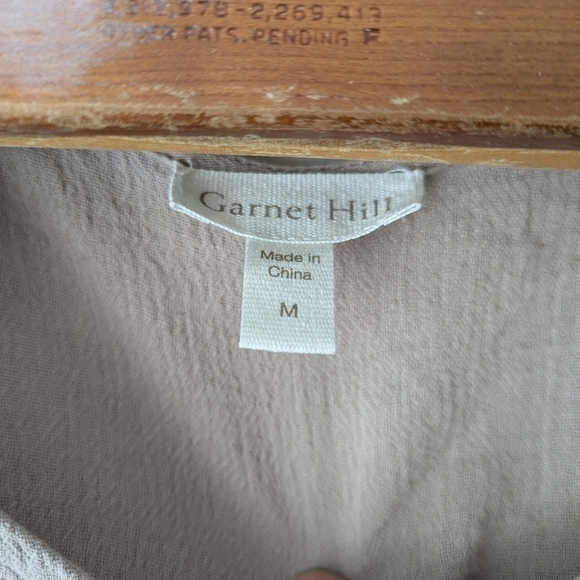 Garnet Hill Poncho Women's M Beige Black Embroidered Kaftan Cover-up Boho - Picture 4 of 8